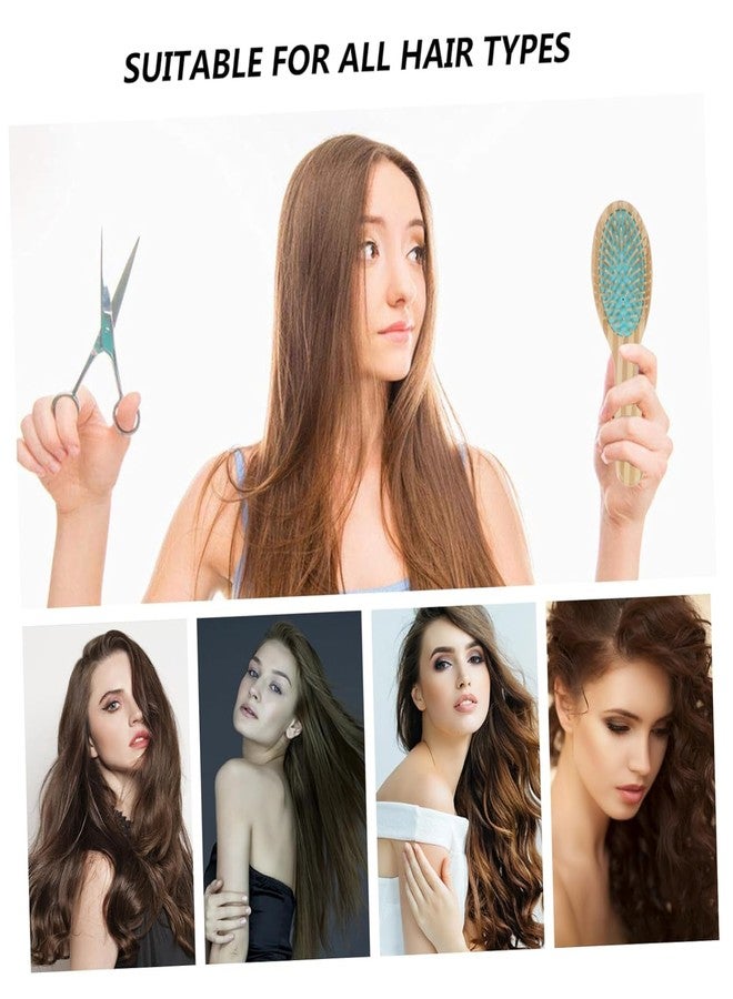 كونكت ويد فرشاة شعر من الخيزران الطبيعي من STORE77®، فرشاة صغيرة لفك تشابك الشعر، محمولة، بشعيرات من الخيزران، مشط تدليك فروة الرأس، مضادة للكهرباء الساكنة، فرشاة شعر خشبية صغيرة الحجم للسفر، مناسبة للنساء والرجال والأطفال، للشعر الكثيف/الخفيف/المجعد/الجاف - Image 4