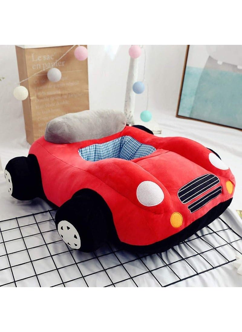 THE MODERN TREND THE MODERN TREND Delightful Red Car Sofa for boy Birthday Gift Sofa Cushion Big car Shape Chair Siting Stool for Kids Minicooper Car Soft Toys Gadi 25Feet  - Image 1