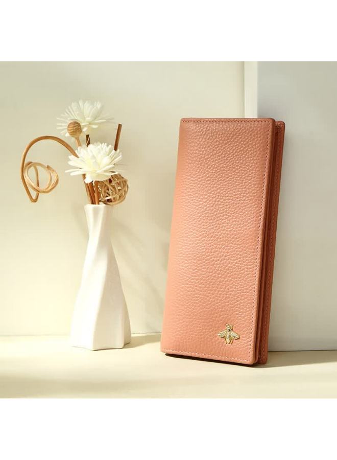 Crocodile Festival First Layer Cowhide Simple Long Women's Wallet Bee 20% Off Ticket Holder Birthday Gift For Women - Image 1