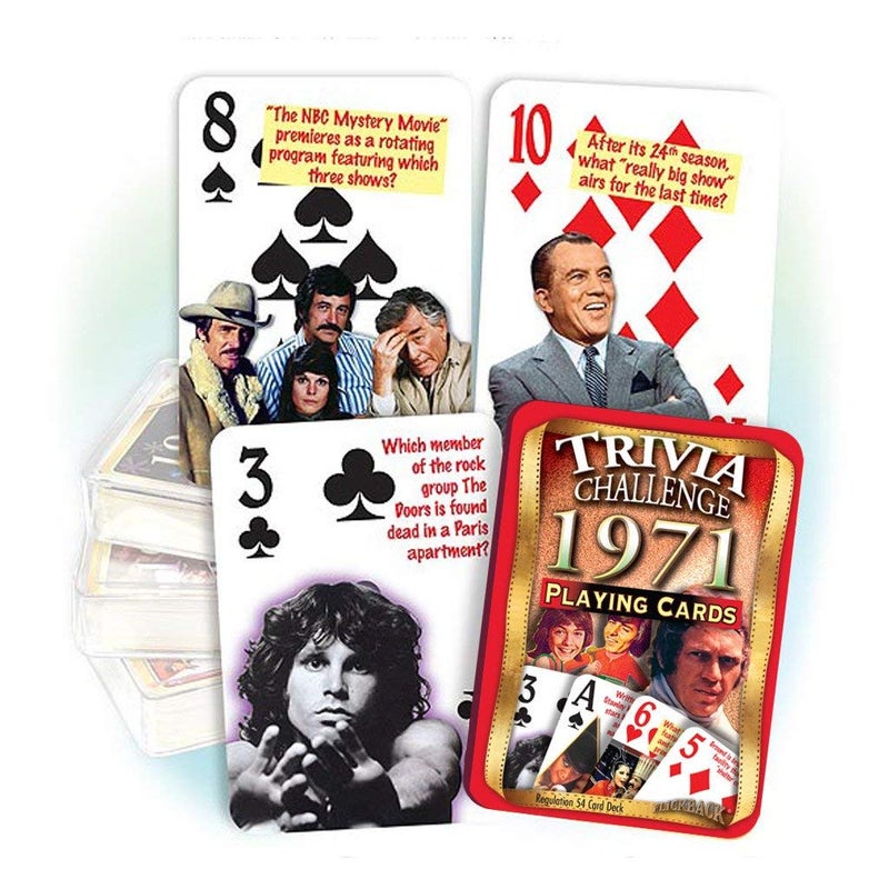 Flickback 1971 Trivia Playing Cards - Image 5