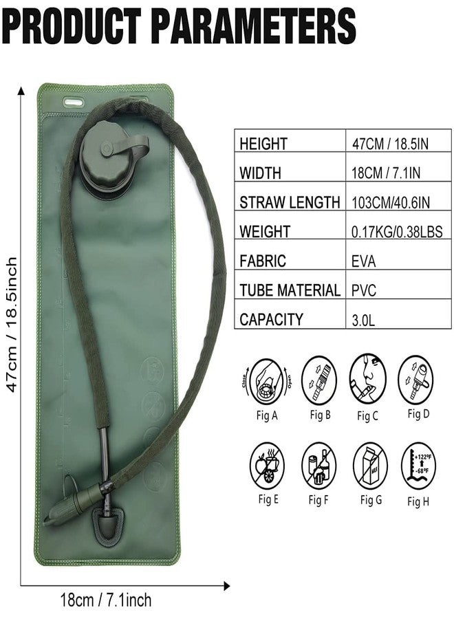 Linist كيس ترطيب قابل للطي من لينيست سعة 3 لترات مع ماصة - كيس ماء مانع للتسرب وخالٍ من مادة BPA، مصنوع من مادة EVA المتينة، مزود بفتحة كبيرة، سهل التعبئة والحمل لركوب الدراجات والمشي لمسافات طويلة والتخييم والرحلات - Image 5