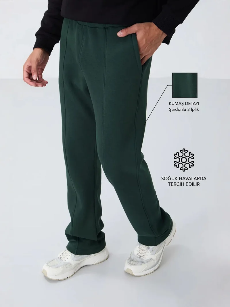 تومي لايف TOMMY Men's Regular Fit Cotton-Polyester Sweatpants