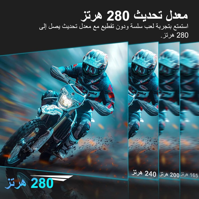 Z Z-Edge شاشة Z-EDGE المنحنية مقاس 27 بوصة للألعاب - نسبة العرض إلى الارتفاع 16:9، دقة كاملة عالية الوضوح 1920x1080، معدل تحديث 280 هرتز، وقت استجابة 1 مللي ثانية، شاشة LED بدون إطار، AMD FreeSync - منفذ DisplayPort ومنفذ HDMI، UG27P باللون الأبيض - Image 2