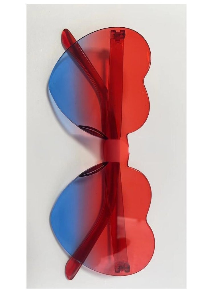 2 Packs - Heart Shaped Sunglasses Love Rimless, Candy Color Retro Clear Lens Sunglasses Eyewear for Fancy Dress Accessory Party Cosplay Love Gift Valentines Day Valentines Gift - 1 Pack of Pink and 1 Pack of Redblue - pzsku/ZAD97FF523871FA415C25Z/45/_/1737562344/9a04ed3b-961b-4262-86fd-3c74756b8d7a