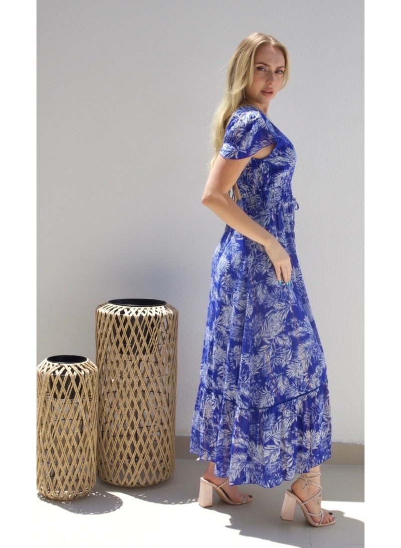Alorabella Annabelle Bead Edge High Low Dress - Royal Blue  - Image 2