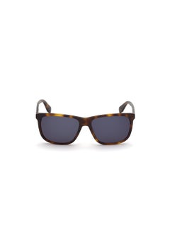 Adidas Men's Mirrored Navigator Shape Acetate Sunglasses OR004053X58 - Lens Size: 58 Mm - Blonde Havana  - Image 2