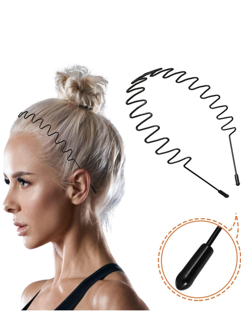 Loquat Plastic Comb Headbands, Mens Hair Band Sports with Teeth, Non-Slip Fashion, Metal for Men Women, Hoop for Outdoor Weddings,Daily Wear 6 PCS - Image 4