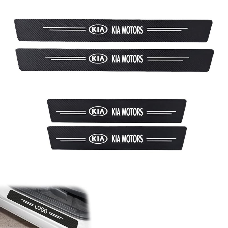 Pivdo Car Door Strip Carbon Fiber Wrap Film Sill Edge Anti Scratch Tape Car Door Guard Compatible for KIA Seltos, Sonet, Carens, Carnival, EV6, EV9, Clavis - Image 1