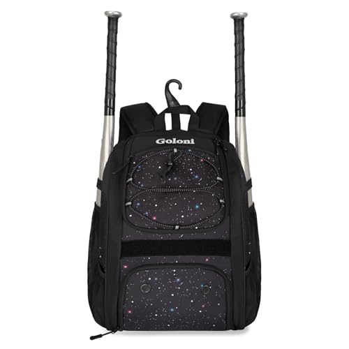 Goloni Youth Baseball BagBaseball Backpack with Shoes CompartmentSoftball Bag with Fence Hook for TBall Bat Equipment for Batting Mitten Helmet - Image 1
