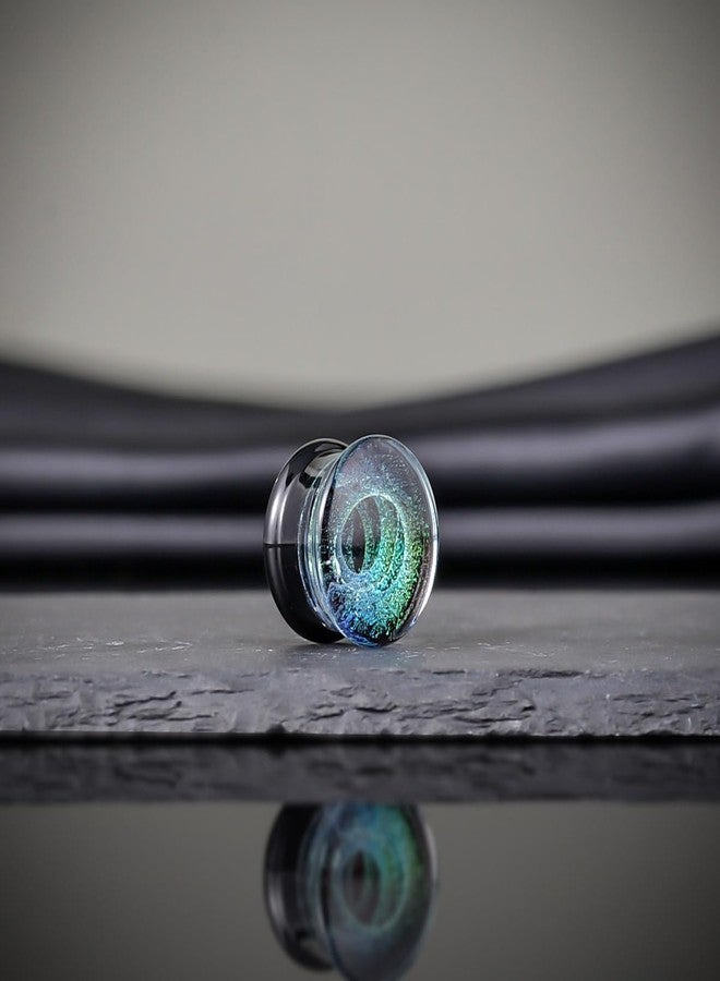 COOEAR Glass Plugs And Tunnels Color Foil Piercing Double Flared Expander Stretchers Pair Gift Jewelry Size 00g(10mm). - Image 5