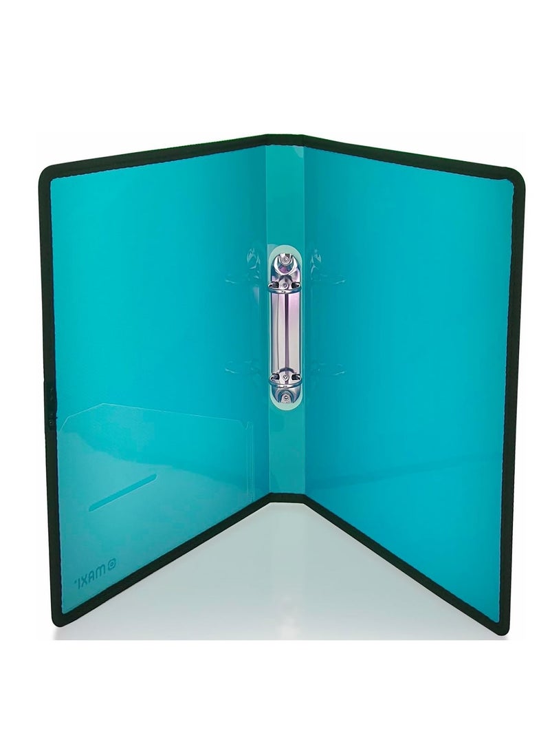 Maxi A4 Size Two Ring Binder Turquoise Blue  - Image 2
