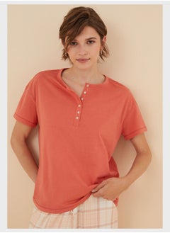 Button Detail T-Shirt