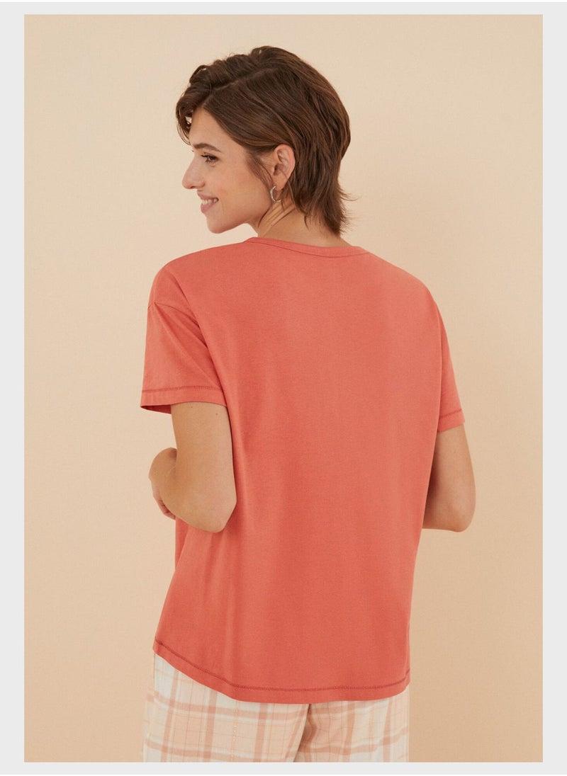women'secret - Button Detail T-Shirt - Image 1