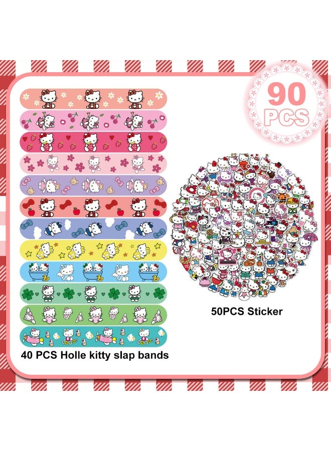 هالو كيتي أساور هالو كيتي، 88 قطعة هدايا حفلة هالو كيتي - 38 سوار كيتي و 50 ملصق قطة هدايا حفلة كيتي لمستلزمات حفلة عيد ميلاد هالو كيتي - Image 2