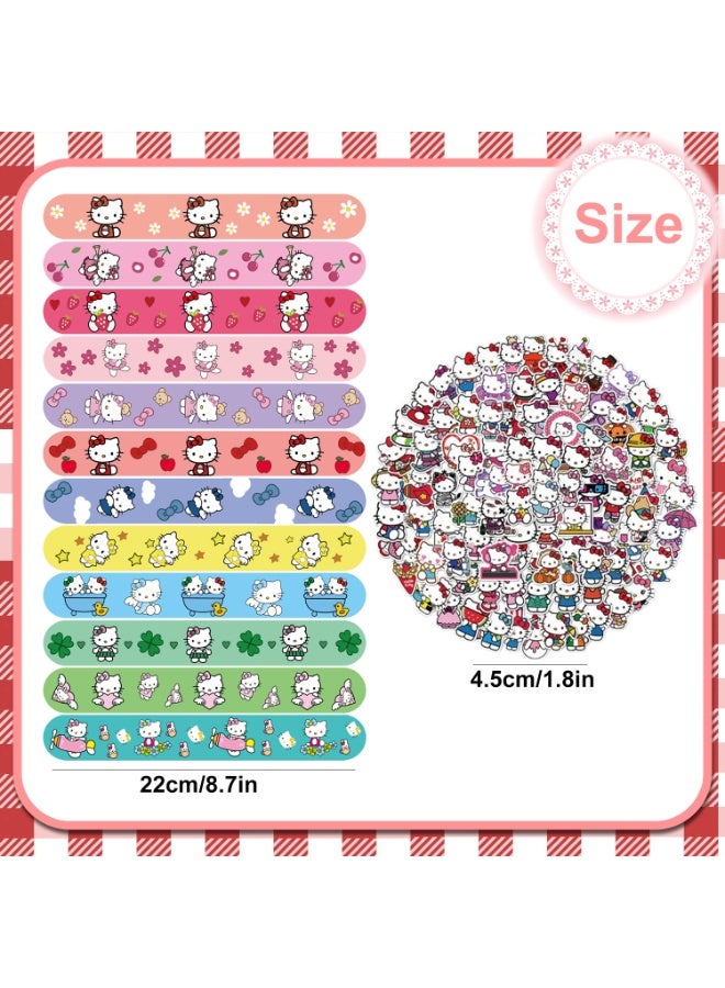 هالو كيتي أساور هالو كيتي، 88 قطعة هدايا حفلة هالو كيتي - 38 سوار كيتي و 50 ملصق قطة هدايا حفلة كيتي لمستلزمات حفلة عيد ميلاد هالو كيتي - Image 3