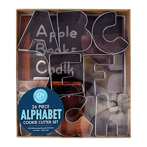 R&M RM International Alphabet 3 Cookie Cutters 26Piece Set in Gift Box 