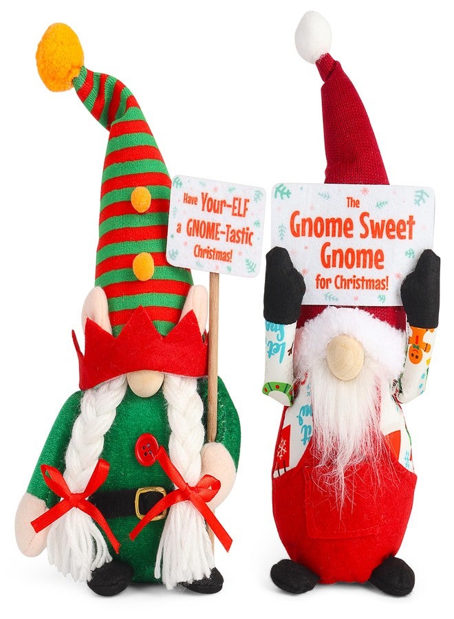 Primo Lines 2 Pcs Christmas Gnomes Set with Gift Bag Soft Plush Gnomes Decorations for Home, Children Gift, Christmas Doll Home Decor, Office, Party, Hotel Mall Window Decoration - Image 1