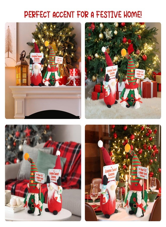 Primo Lines 2 Pcs Christmas Gnomes Set with Gift Bag Soft Plush Gnomes Decorations for Home, Children Gift, Christmas Doll Home Decor, Office, Party, Hotel Mall Window Decoration - Image 5