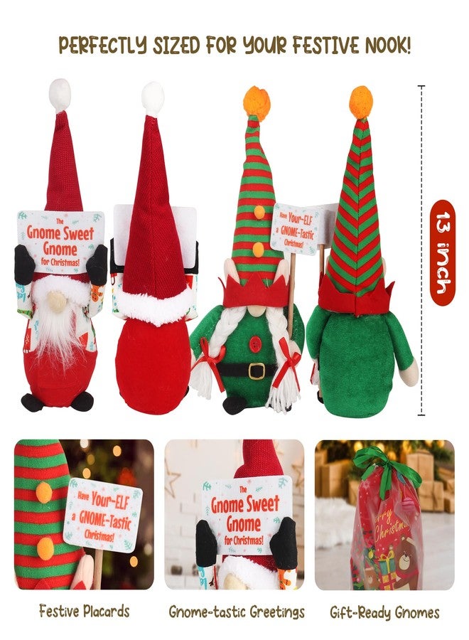 Primo Lines 2 Pcs Christmas Gnomes Set with Gift Bag Soft Plush Gnomes Decorations for Home, Children Gift, Christmas Doll Home Decor, Office, Party, Hotel Mall Window Decoration - Image 2