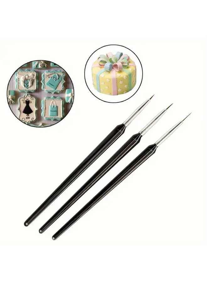 Wolf Hair Howling Wolf Cake Decorating Brush Baking Tool Set 3pcs - Image 5