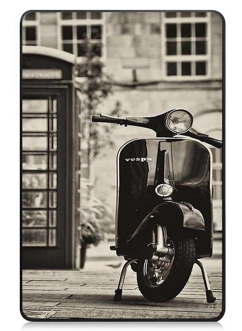 Theodor Protective Flip Case For OnePlus Pad 2 (2024) & OnePlus Pad Pro (2024) With Trifold Stand Auto Wake Sleep Shockproof Cover Vespa Scooter - Image 1