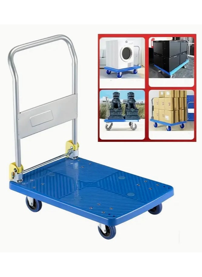 Generic - Heavy-Duty Platform Trolley, 200kg Capacity – Durable Folding Hand Truck Cart with Non-Slip Platform, 4 Smooth Wheels for Easy Maneuverability, Ideal for Warehouse, Office, and Home Use - Image 1