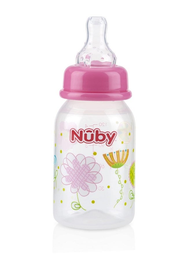 Nuby Nuby Printed Non-Drip Bottle, 4 Ounce, 1 Pack of 1 Bottle, Colors May Vary  - Image 4