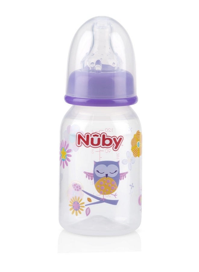 Nuby Nuby Printed Non-Drip Bottle, 4 Ounce, 1 Pack of 1 Bottle, Colors May Vary  - Image 2