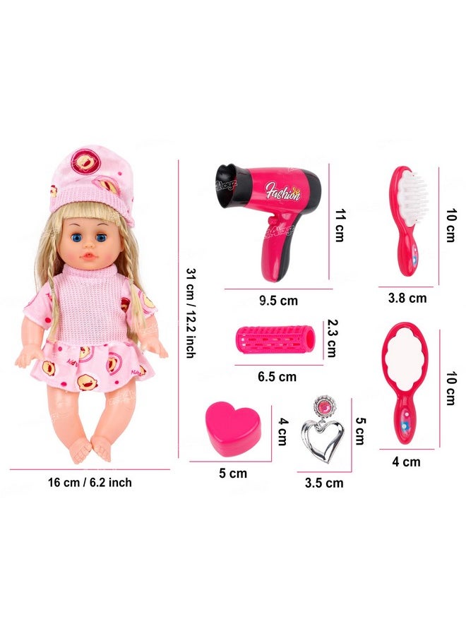 زيست فور تويز - مجموعة ألعاب تجميل الأطفال Zest 4 Toyz المحمولة مع مكياج تظاهري مع ألعاب واقعية للأطفال الصغار من الأولاد والبنات، 9 قطع - Image 1