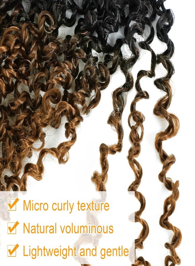 Aksice 10 Inch Yanky Twist Crochet Hair Pre-looped 8 Packs Ombre Brown Spring Twists Hair Senegalese Twist Crochet Hair with Curly Ends Synthetic Crochet Braids (1B/30#) - Image 5