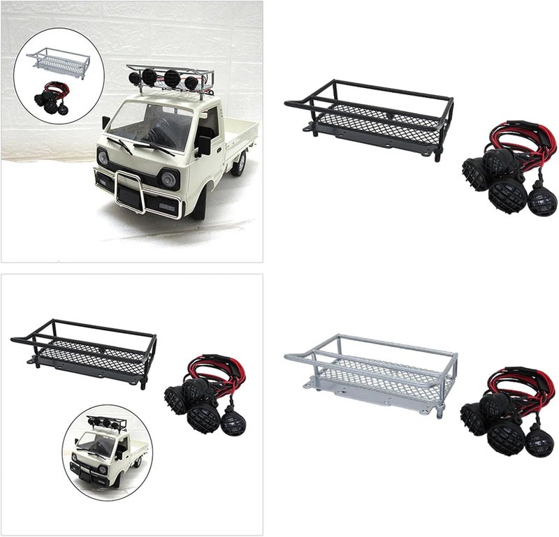 Yurefax Metal Roof Rack with Light for RC Cars - Image 2