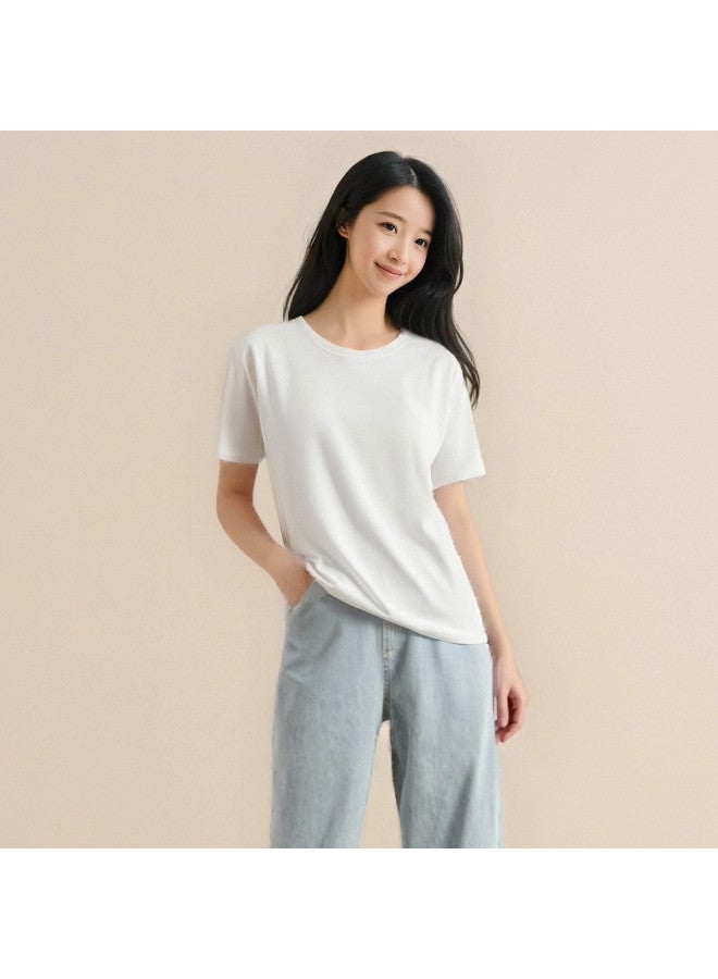 Your Sun 2-Pack [100% Cotton] Women'S Basic Shirts, Autumn And Spring High-End Solid Color Pure Cotton T-Shirts For Women - Image 5