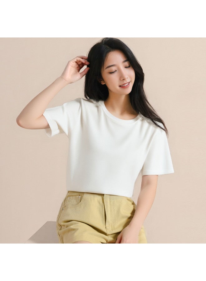 Your Sun 2-Pack [100% Cotton] Women'S Basic Shirts, Autumn And Spring High-End Solid Color Pure Cotton T-Shirts For Women - Image 3
