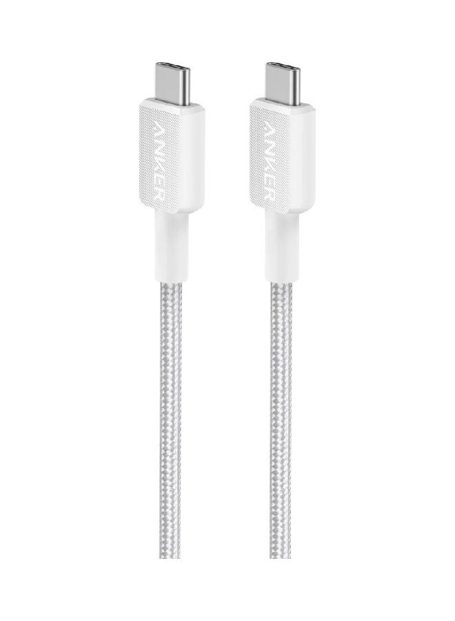 322 كابل USB-C إلى USB-C بطول 6 أقدام و1.8 متر A81F6H21 أبيض - Image 2