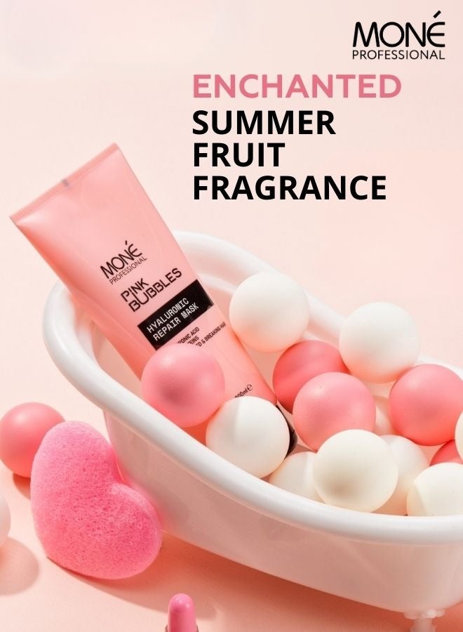 مون بروفيشنال قناع إصلاح الهيالورونيك-قناع مرطب وترميمي بحمض الهيالورونيك ، معطر برائحة الفانيليا الحلوة (الكريمة المخفوقة ، كاسترد الفانيليا ، الكستناء ، خشب الكشمير ، الفلفل الوردي) ، نتائج مرئية بعد الاستخدام الأول ، مناسب للشعر التالف والملون بشدة ، 200 مل - Image 5