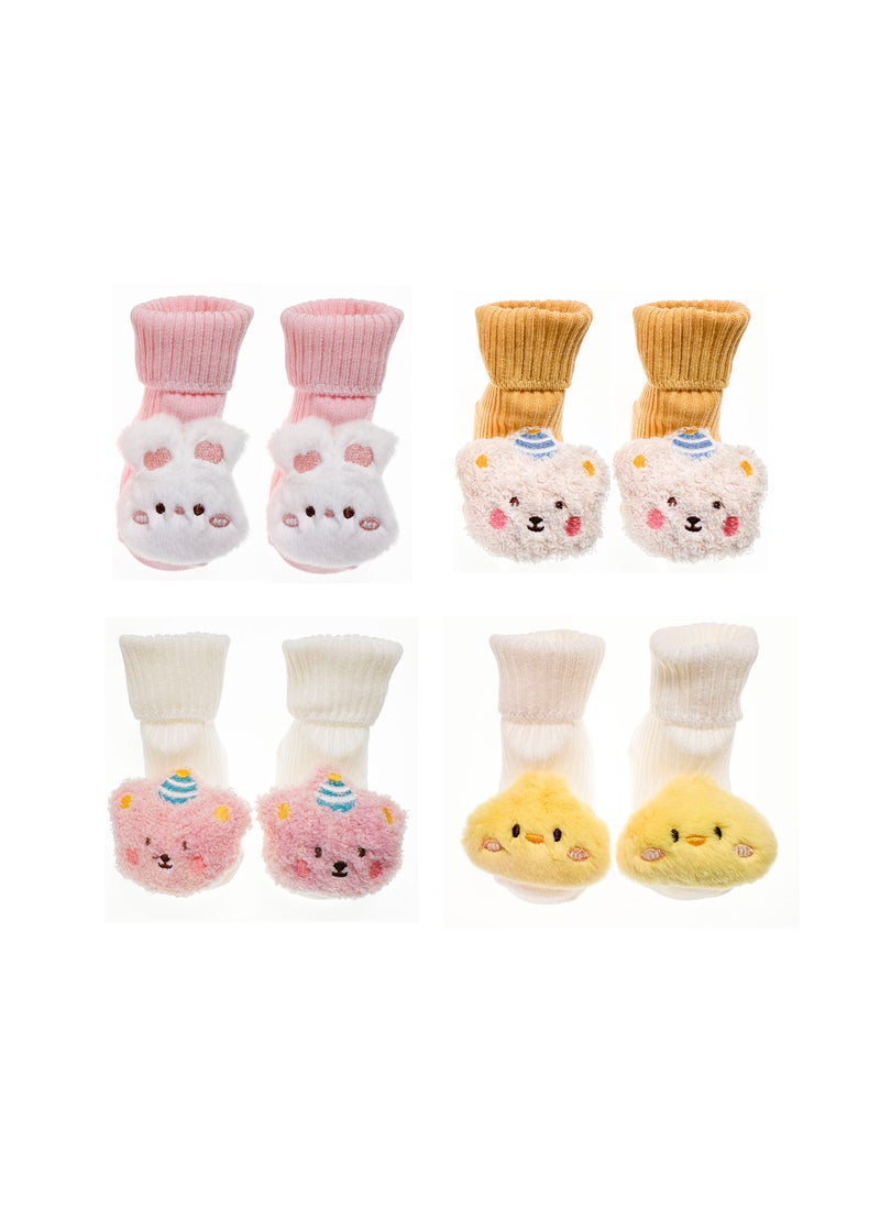 UOTOPO Animal Models Non Slip Grips Toy Socks Gift 4 Pairs Toddlers Infant Newborn Kids Anti Skid Sock Boys Girls 3D Cartoon Cotton Socks - pzsku/ZAD98D641B0C8C37D1D95Z/45/_/1740473308/e54020bc-2827-4ed0-b49a-cf7f60921b4f