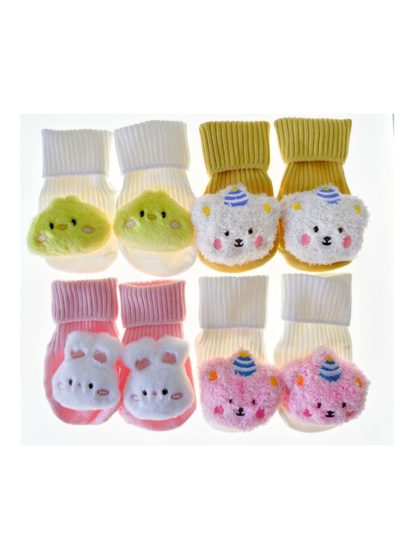 UOTOPO Animal Models Non Slip Grips Toy Socks Gift 4 Pairs Toddlers Infant Newborn Kids Anti Skid Sock Boys Girls 3D Cartoon Cotton Socks - pzsku/ZAD98D641B0C8C37D1D95Z/45/_/1740473389/df2fc7e1-7f11-411a-8f54-cb0d4300dd92