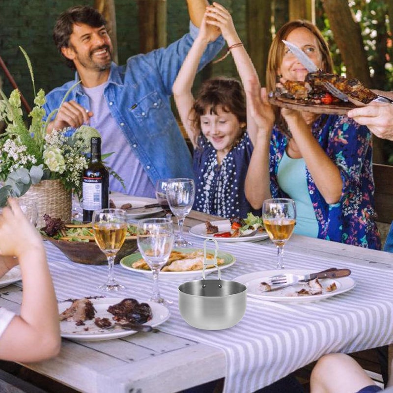 ABOOFAN Portable Small Saucepan with Spout, 430 Stainless Steel Mini Cooking Pot for Pouring Oil and Warming Sauce, Compact Pan with Handle for Outdoor and Home Use - Image 5