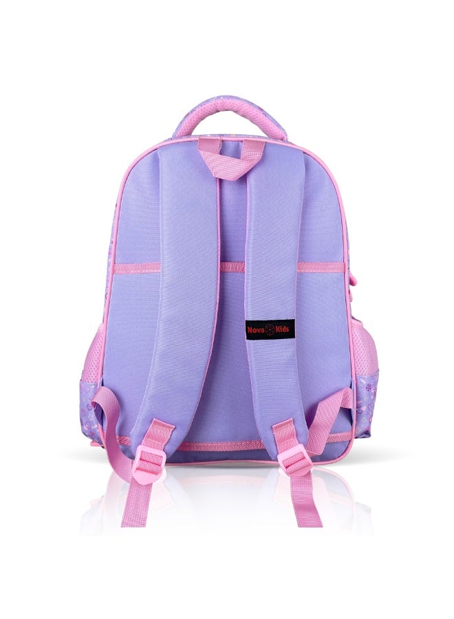 Nova kids حقيبة مدرسة نوفا كيدز 3D - باليرينا وردي، 16.5" - Image 4