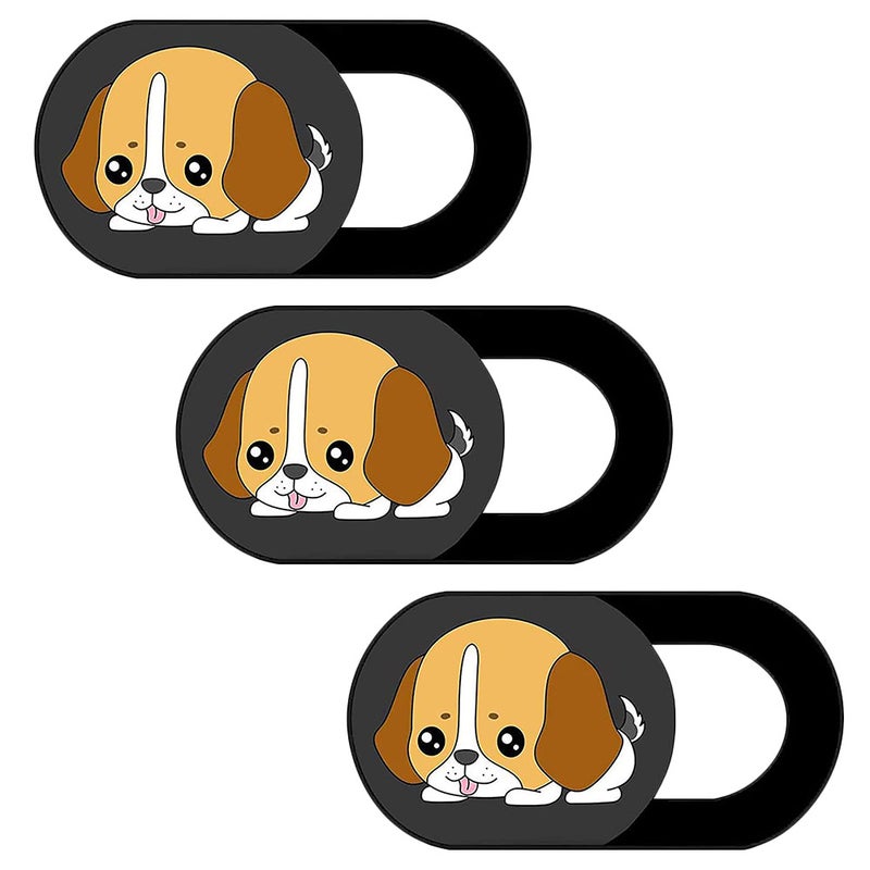3pcs Camera Cover Slide Puppy Pattern Privacy Webcam Cover Slide - Image 1