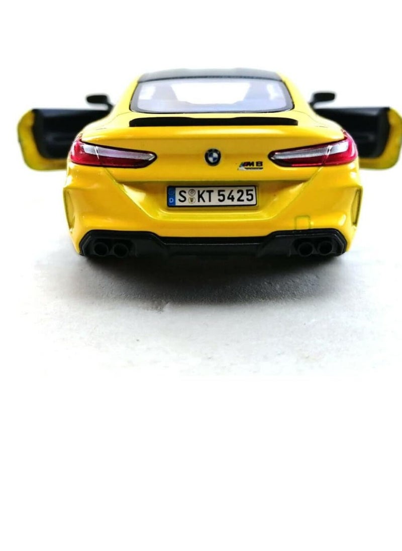 Kinsmart 1:38 Scale Model BMW M8 Competition Coupe (Yellow)  - Image 5