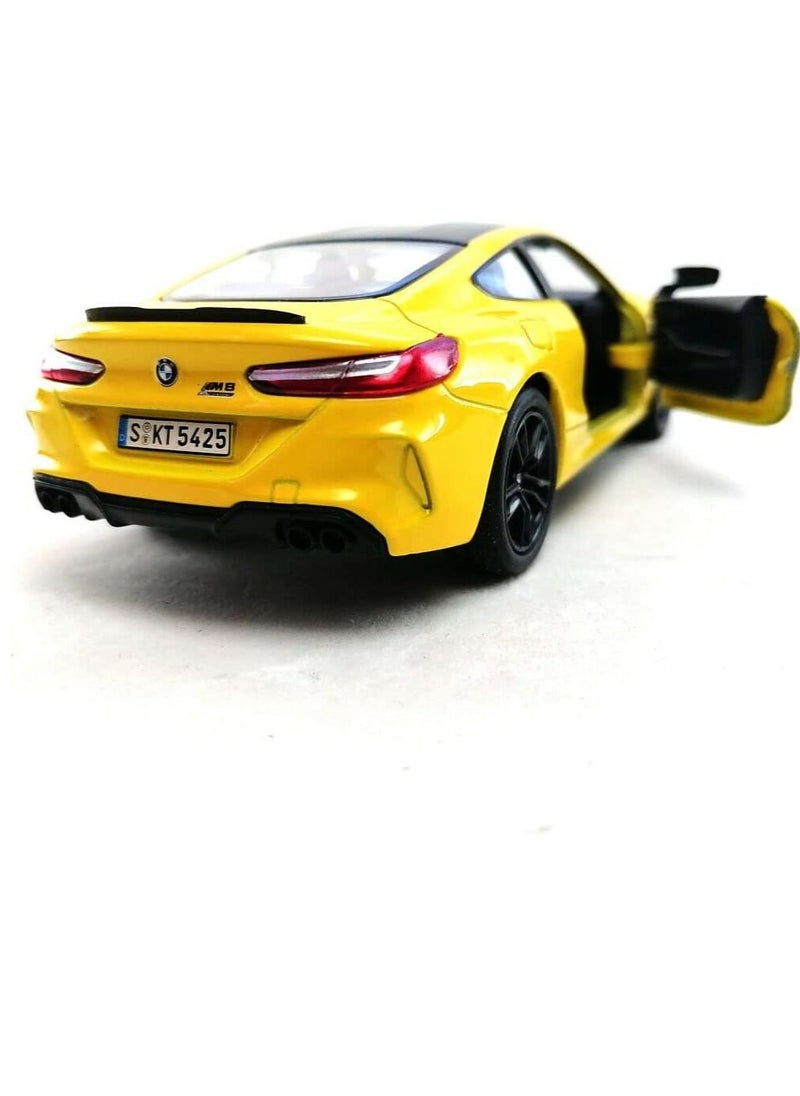 Kinsmart 1:38 Scale Model BMW M8 Competition Coupe (Yellow)  - Image 3