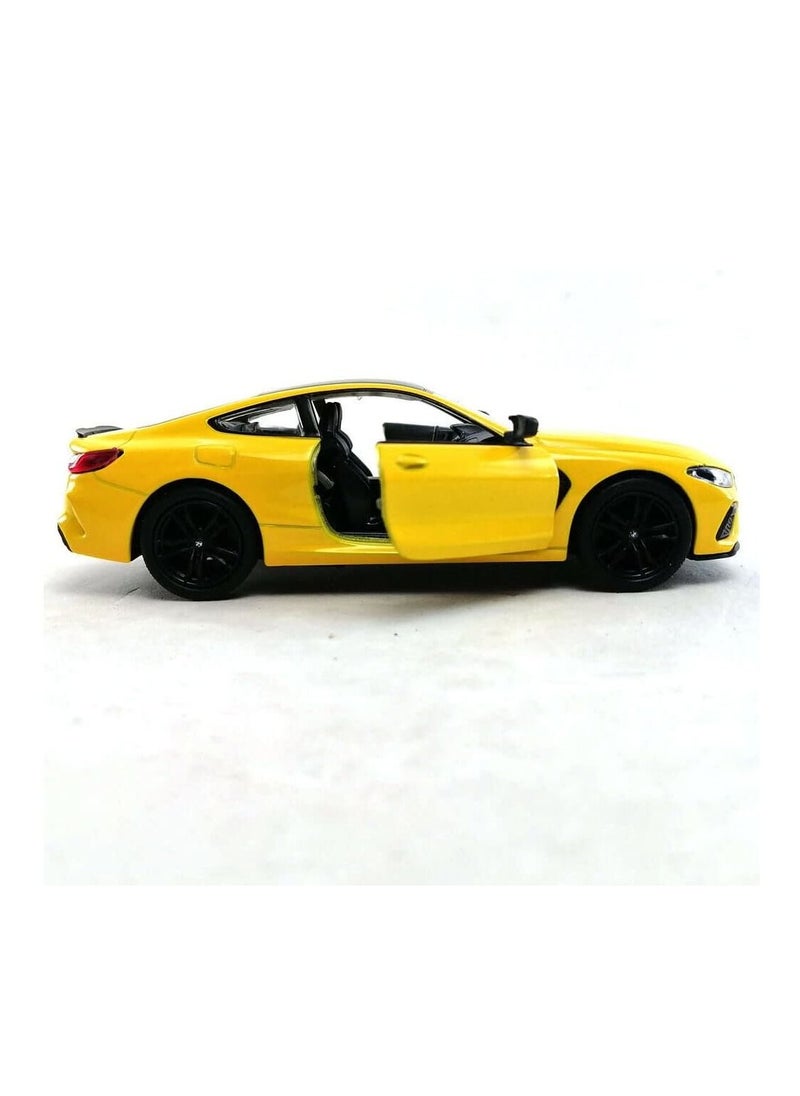 Kinsmart 1:38 Scale Model BMW M8 Competition Coupe (Yellow)  - Image 4