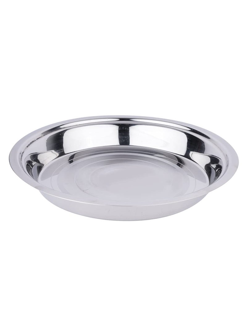 Neelam neelam Stainless Steel 14 22G Diamond Parat 29 cm Silver Durable Elegant Round Parat with Diamond Pattern Ideal for Mixing Kneading Serving Perfect for Daily Use Special Occasions - Image 5