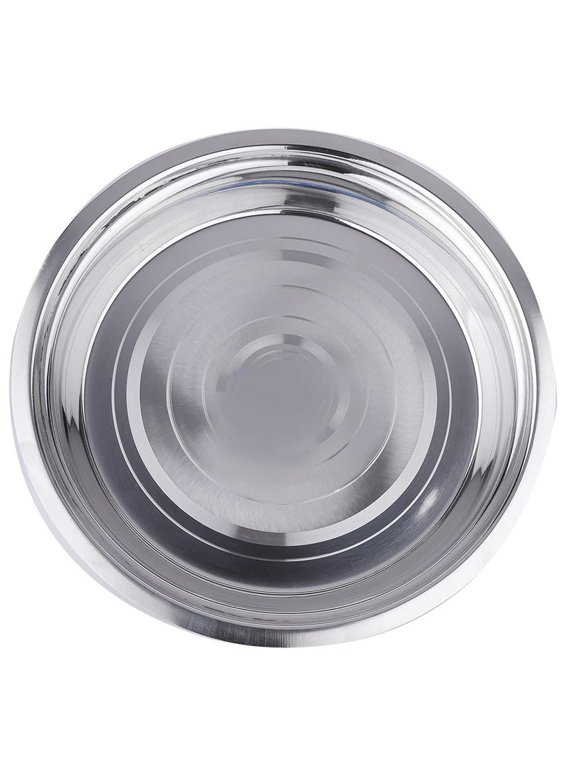 Neelam neelam Stainless Steel 14 22G Diamond Parat 29 cm Silver Durable Elegant Round Parat with Diamond Pattern Ideal for Mixing Kneading Serving Perfect for Daily Use Special Occasions - Image 2