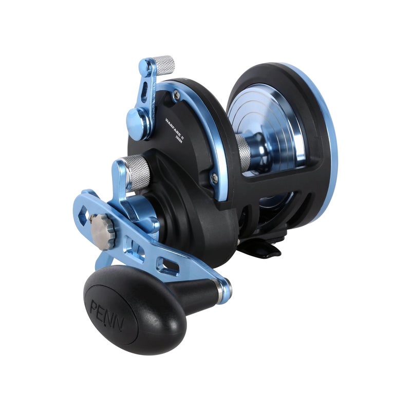 Penn Warfare II Star Drag Conventional Fishing Reel, Size 20N, Graphite Body & Sideplates, Brass Main Gear, HT-100 Drag System, Auto-Engaging Gears - Image 1