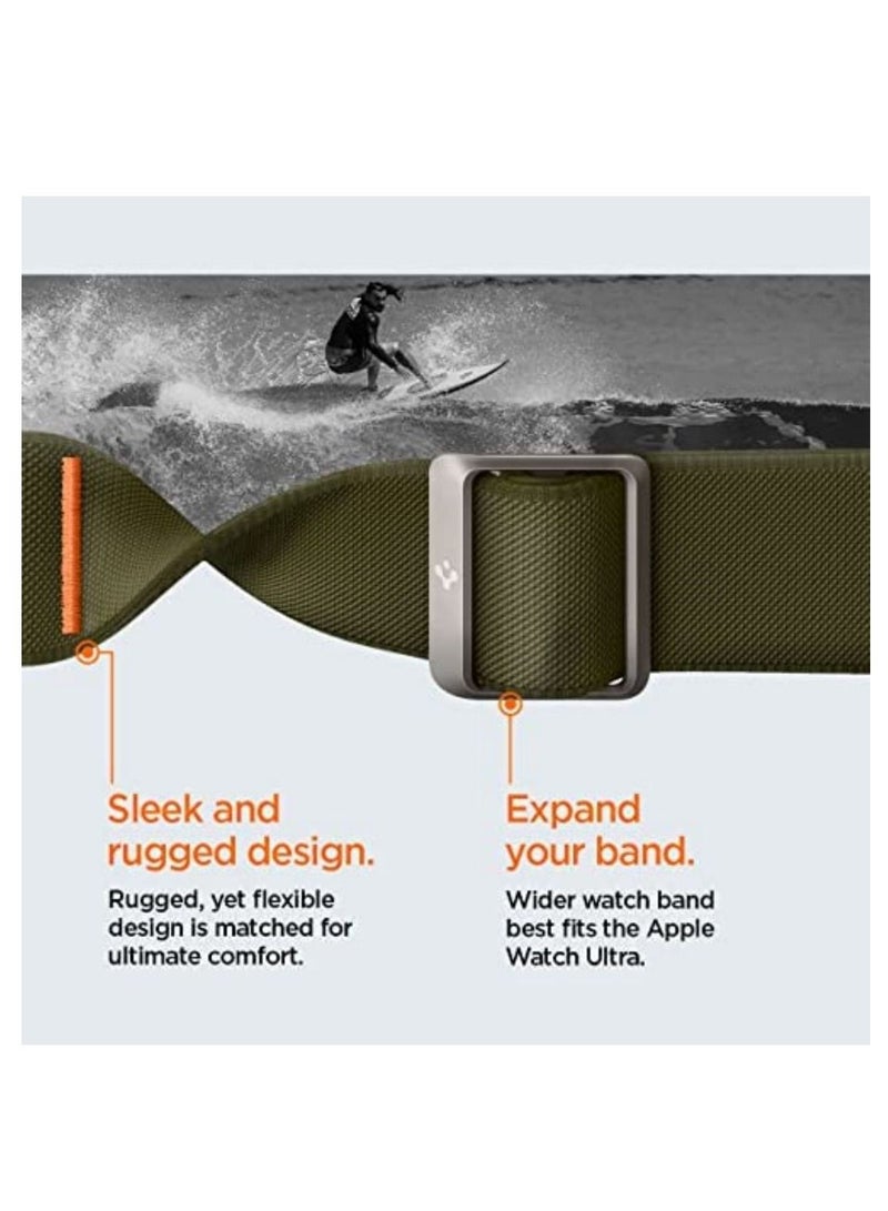 Apple Watch Lite Fit Ultra Band for Ultra 49mm Series 8/7 45mm Series SE2/6/SE/5/4 44mm and Series 3/2/1 42mm Nylon Solo Loop