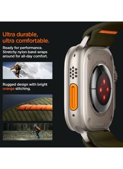 Spigen Apple Watch Lite Fit Ultra Band for Ultra 49mm Series 8/7 45mm Series SE2/6/SE/5/4 44mm and Series 3/2/1 42mm Nylon Solo Loop  - Image 4