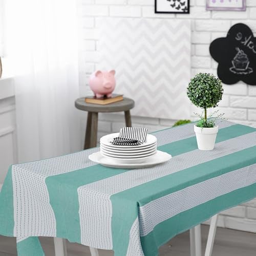 COMFORT WEAVE 100% Cotton Yarn-Dyed Multicolor Checks with 6 Seater Tablecloth, Sized 140cm Width and 202 cm Length, Pack of 1 Piece - Image 5