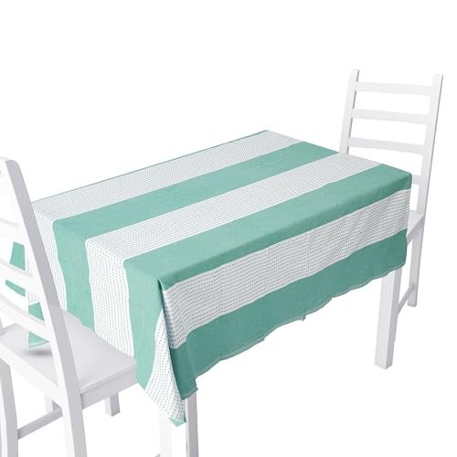 COMFORT WEAVE 100% Cotton Yarn-Dyed Multicolor Checks with 6 Seater Tablecloth, Sized 140cm Width and 202 cm Length, Pack of 1 Piece - Image 3